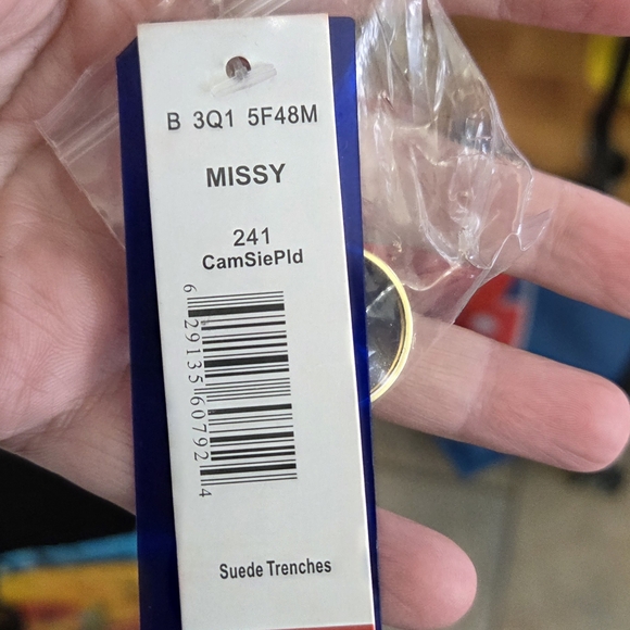 Women's Red Plaid Trench Coat - Picture 6 of 7